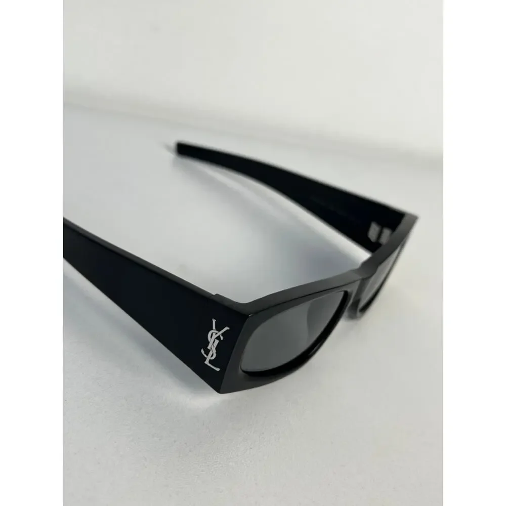 NEW Saint Laurent SLM140/F Black Silver Sunglasses